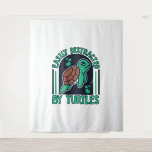Easily Distracted By Turtles Alligator Snapping Tapestry