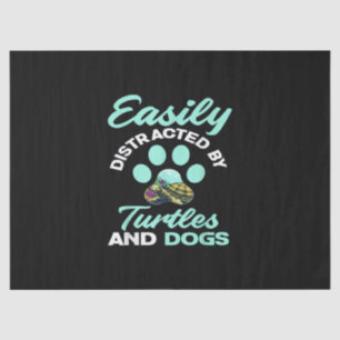 Easily Distracted By Turtles And Dogs - Turtle Dog Tissue Paper