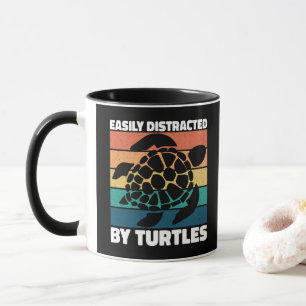 Easily Distracted By Turtles Cool Sea Animal Funny Mug