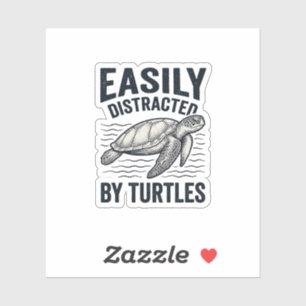 Easily Distracted By Turtles Vintage Shirt Design_