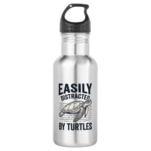 Easily Distracted By Turtles Vintage Shirt Design_ 532 Ml Water Bottle