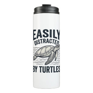 Easily Distracted By Turtles Vintage Shirt Design_ Thermal Tumbler