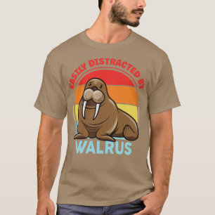 Easily Distracted By Walrus Cute Gifts For Christm T-Shirt