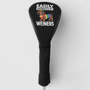 Easily Distracted By Weiners LGBTQ Rainbow Gay Golf Head Cover