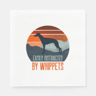 Easily Distracted By Whippets Dog Walking Napkin