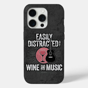 Easily Distracted by Wine and Music Case-Mate iPho iPhone 15 Pro Case
