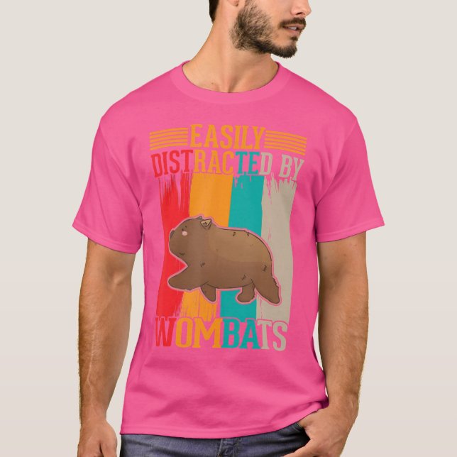 Easily Distracted By Wombats T-Shirt (Front)