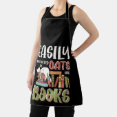 Easily Distracted Cats And Books Funny Apron (Insitu)