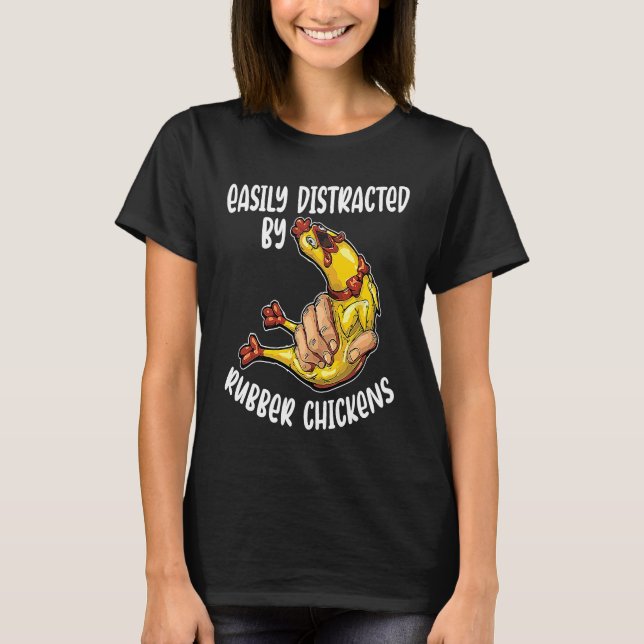 Easily Distracted Chicken Cool Bird T-Shirt (Front)