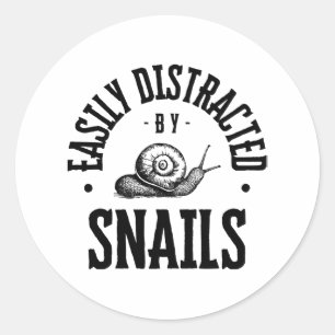 EASILY DISTRACTED CLASSIC ROUND STICKER