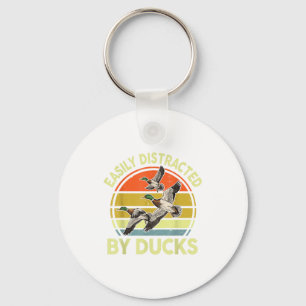 Easily Distracted Duck Hunting Gift Dad Hunter Son Key Ring