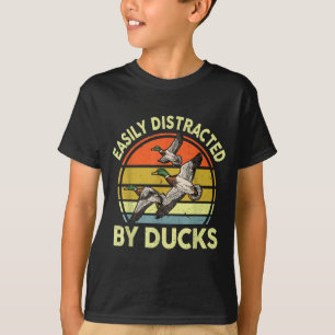 Easily Distracted Duck Hunting Gift Dad Hunter Son T-Shirt