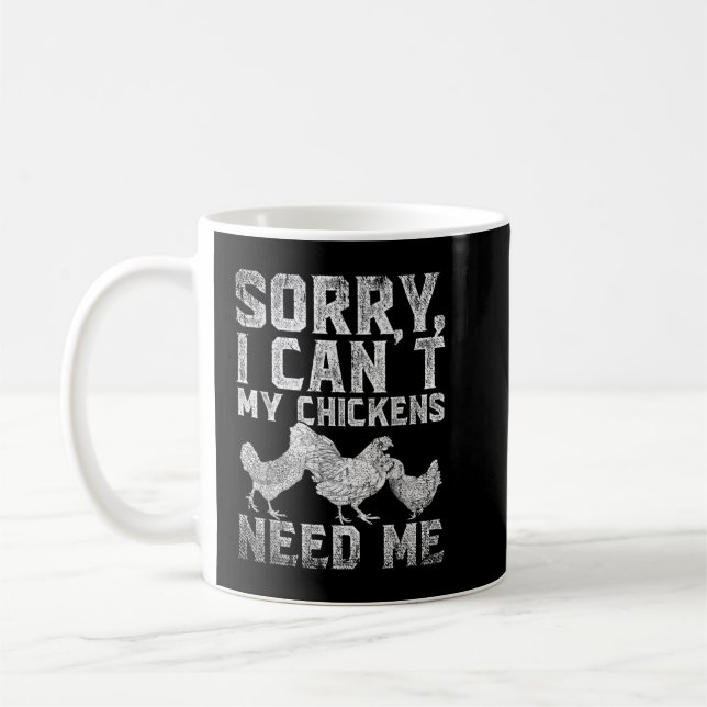 Easily Distracted Rubber Chicken Funny Rubber Chic Coffee Mug (Left)