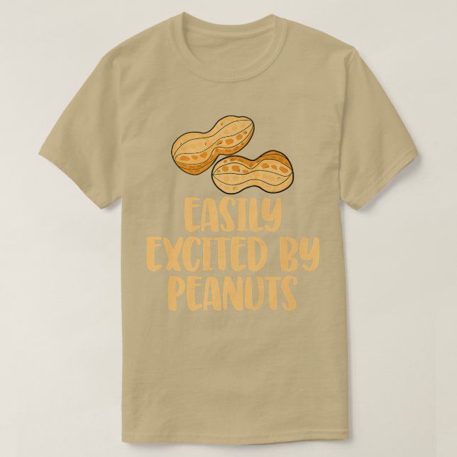 Easily Ecited By Peanuts Tasty Funny Gender Reveal T-Shirt (Design Front)