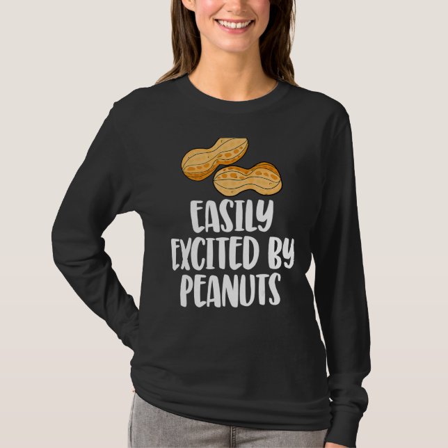 Easily Excited By Peanuts Tasty  Gender Reveal Lov T-Shirt (Front)