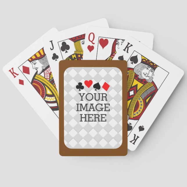 Easily Make Your Own in One Step Chocolate Brown Playing Cards (Back)