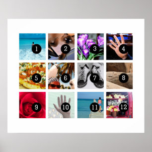 Easily Make Your Own Photo Art with 12 images Poster