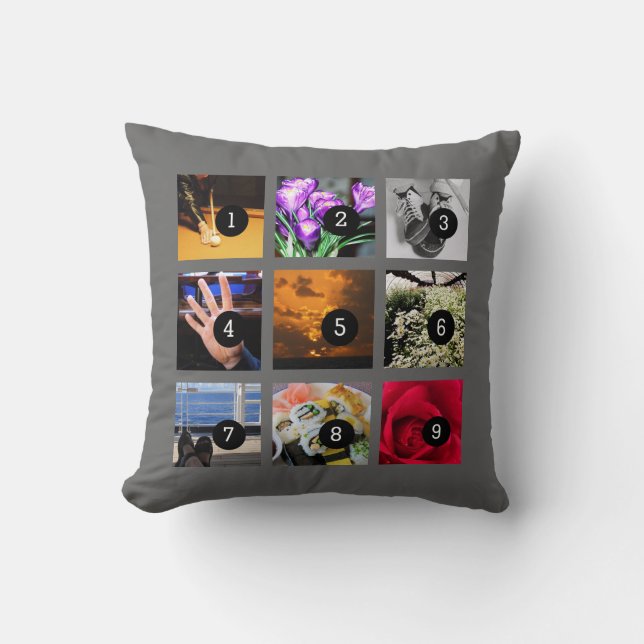 Easily Make Your Own Photo Pillow with 18 images (Front)