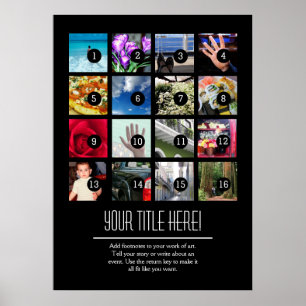 Easily Make Your Own Photo Poster 16 images +Text