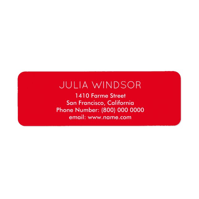 easily read & plain, simple red (Front)