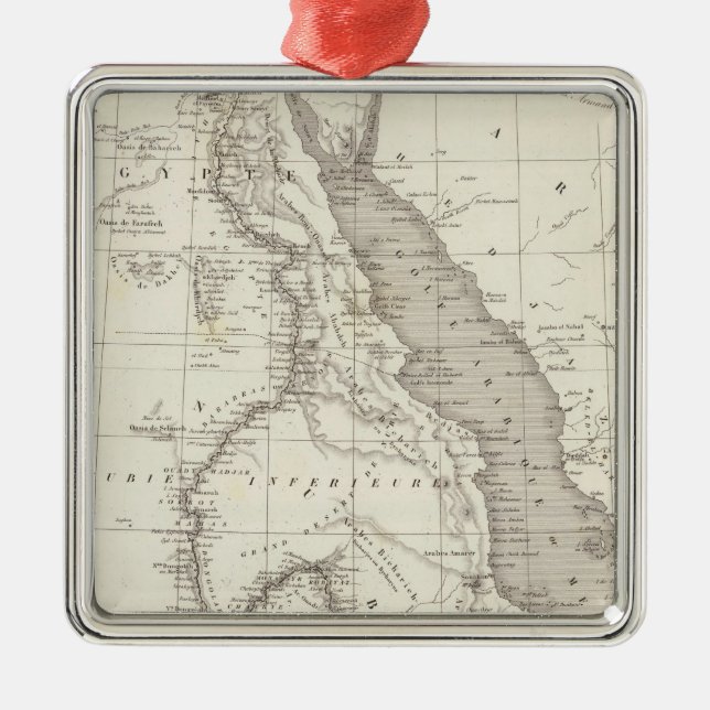 East Africa Map Metal Tree Decoration (Front)