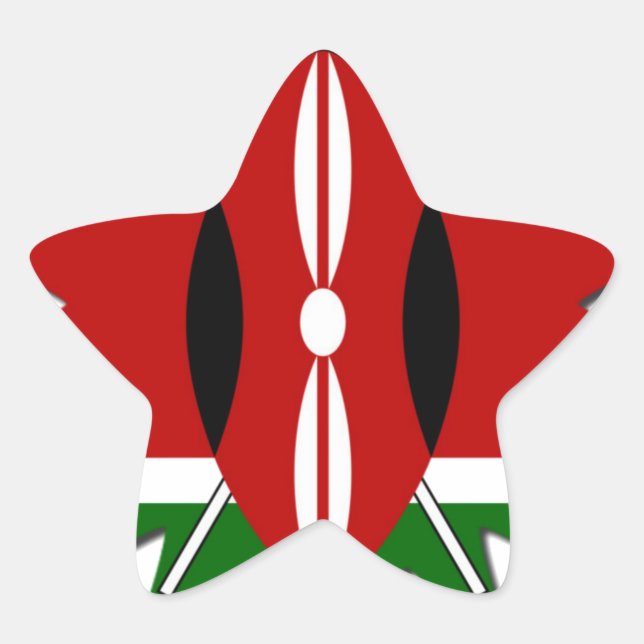 East African Constellation Kenyan Flag Star Design Sticker (Front)