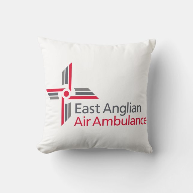 East Anglian Ambulance Service Throw Pillow (Front)