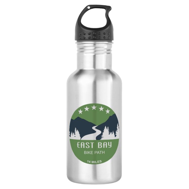 East Bay Bike Path 532 Ml Water Bottle (Front)