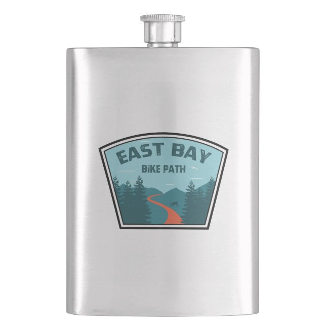 East Bay Bike Path Hip Flask (Front)