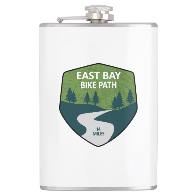 East Bay Bike Path Hip Flask (Front)