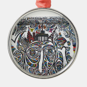 East Berlin Wall Graffiti Metal Tree Decoration