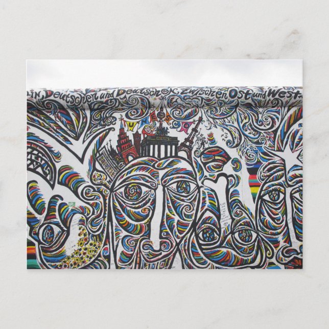 East Berlin Wall Graffiti Postcard (Front)