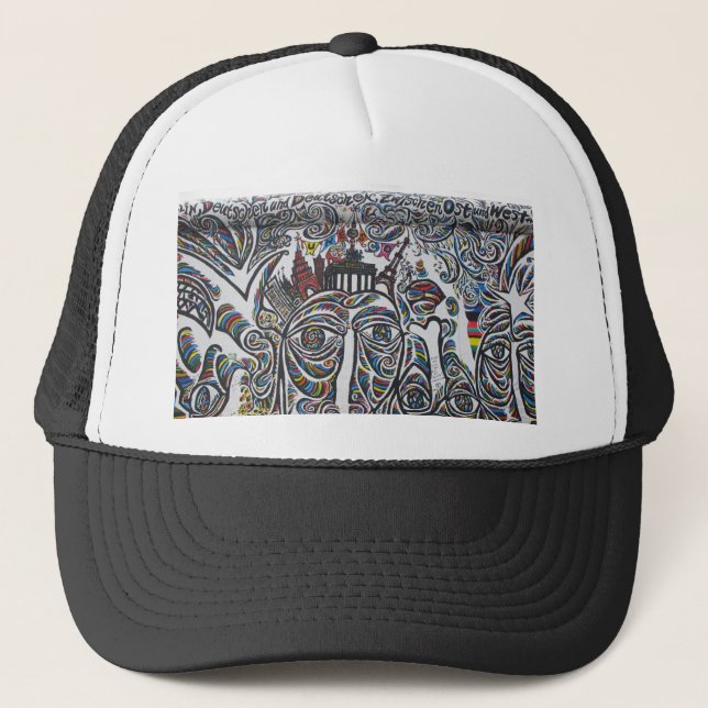 East Berlin Wall Graffiti Trucker Hat (Front)