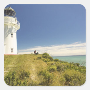East Cape Lighthouse, Eastland, New Zealand Square Sticker