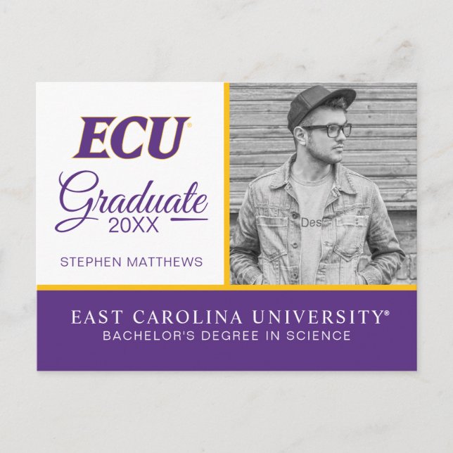 East Carolina University | ECU Logo Announcement Postcard (Front)