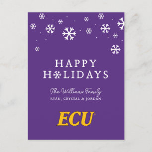 East Carolina University ECU Logo Holiday Postcard