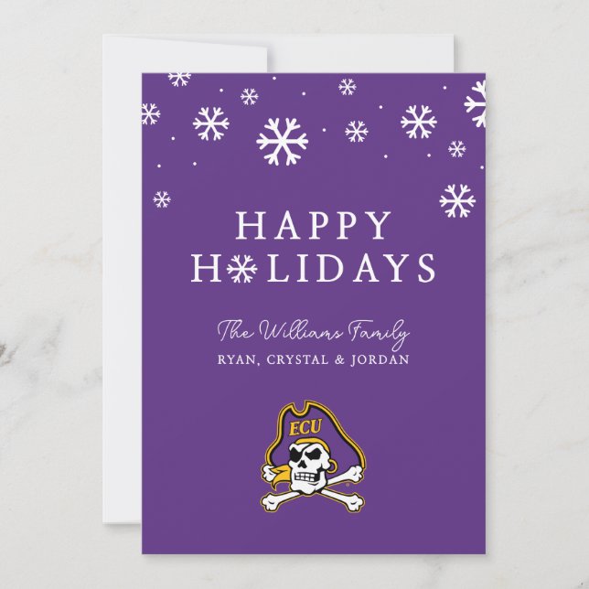 East Carolina University | ECU Pirates 2 Holiday Card (Front)