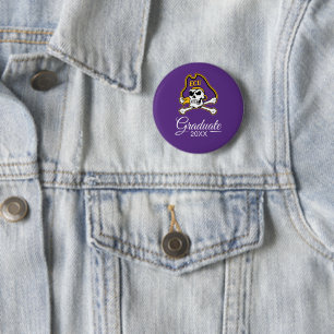 East Carolina University   ECU Pirates 6 Cm Round Badge