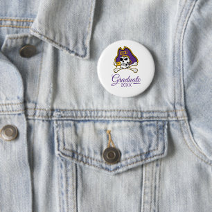 East Carolina University ECU Pirates 6 Cm Round Badge