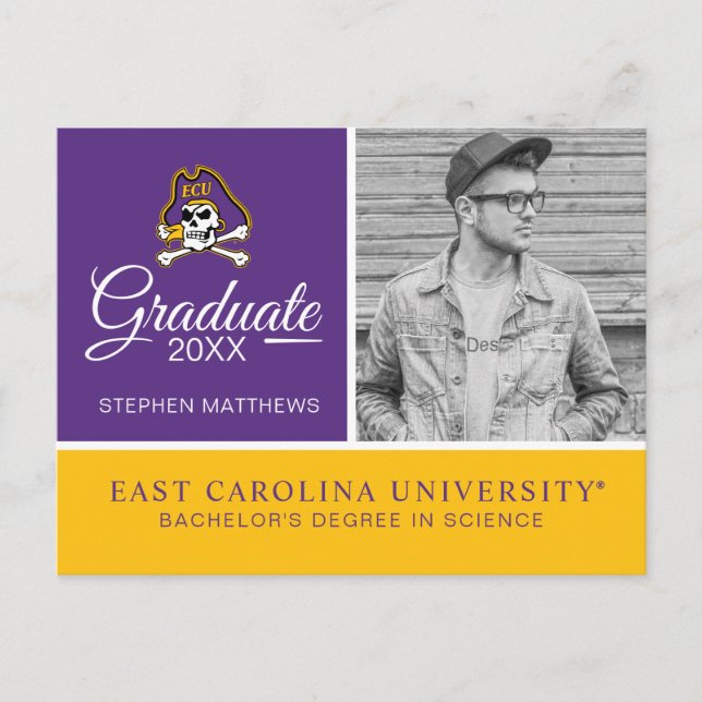East Carolina University | ECU Pirates Announcement Postcard (Front)