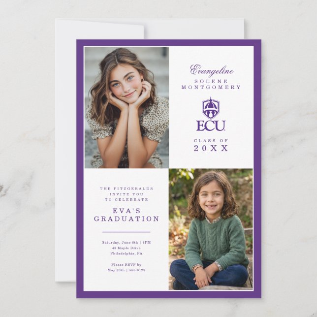 East Carolina University Graduation Invitation (Front)