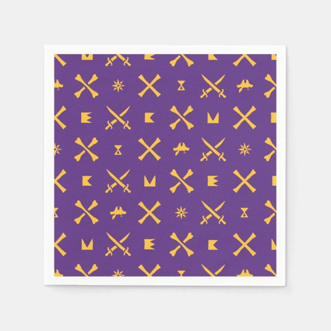 East Carolina University | Pirates Gold Pattern Napkin (Front)