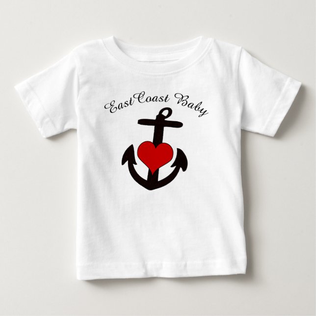 East Coast Baby anchor heart east coast baby shirt (Front)