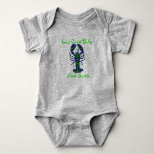 East Coast Baby Lobster Nova Scotia tartan Canada Bodysuit