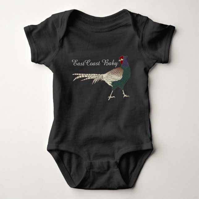East Coast Baby pheasant bird Bodysuit (Front)