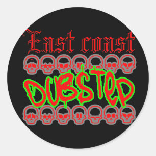 East coast Dubstep Classic Round Sticker