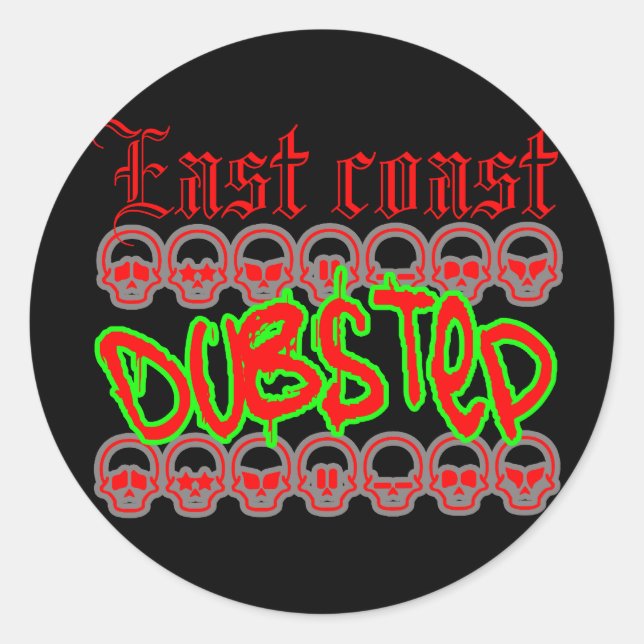 East coast Dubstep Classic Round Sticker (Front)
