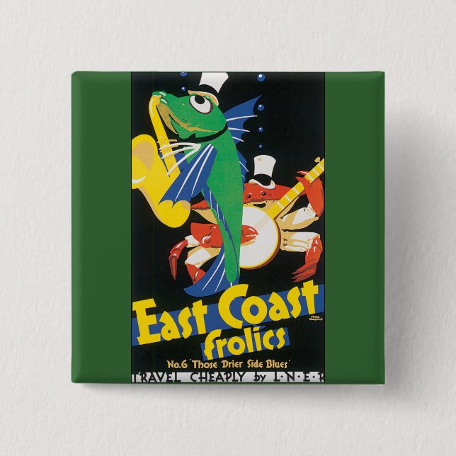 East Coast Frolics 15 Cm Square Badge (Front)
