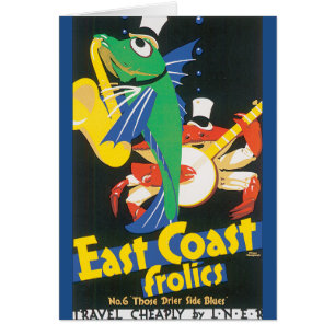East Coast Frolics Vintage Travel Poster