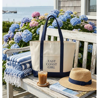 East Coast Girl Preppy Coastal Tote Bag